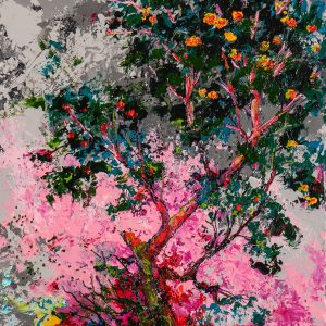 Branches Laden With Fruits and Bloom