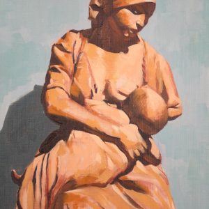 Study of the sculpture 'Peasant woman nursing a baby' by Aimé-Jules Dalou